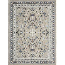 Kirklands Home Area Rugs|Vista Blue Beige Area Rug, 5x7