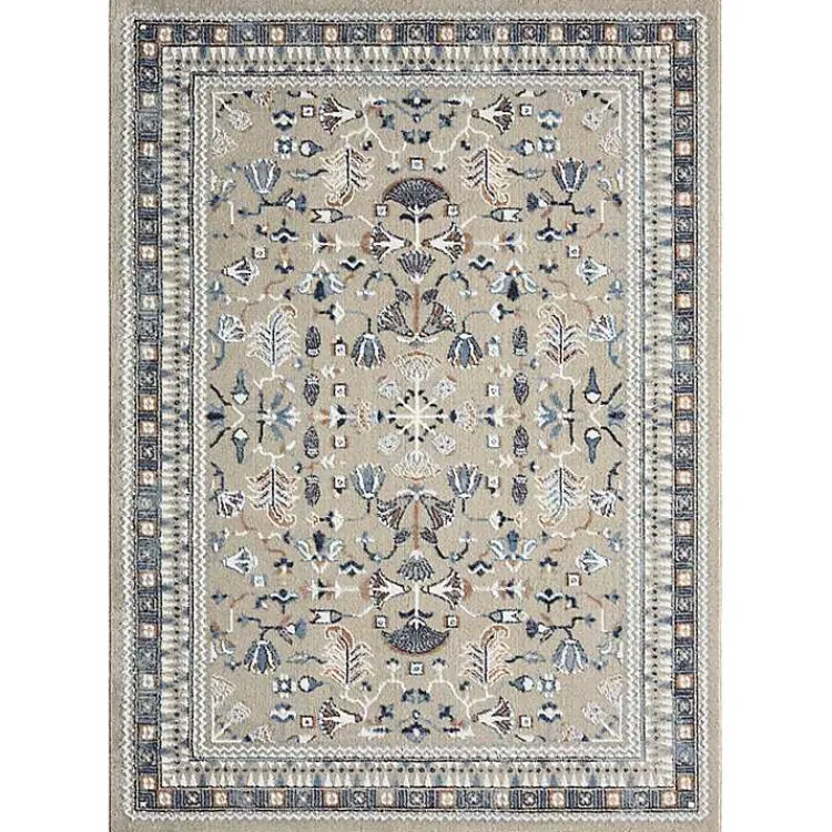 Kirklands Home Area Rugs|Vista Blue Beige Area Rug, 5x7