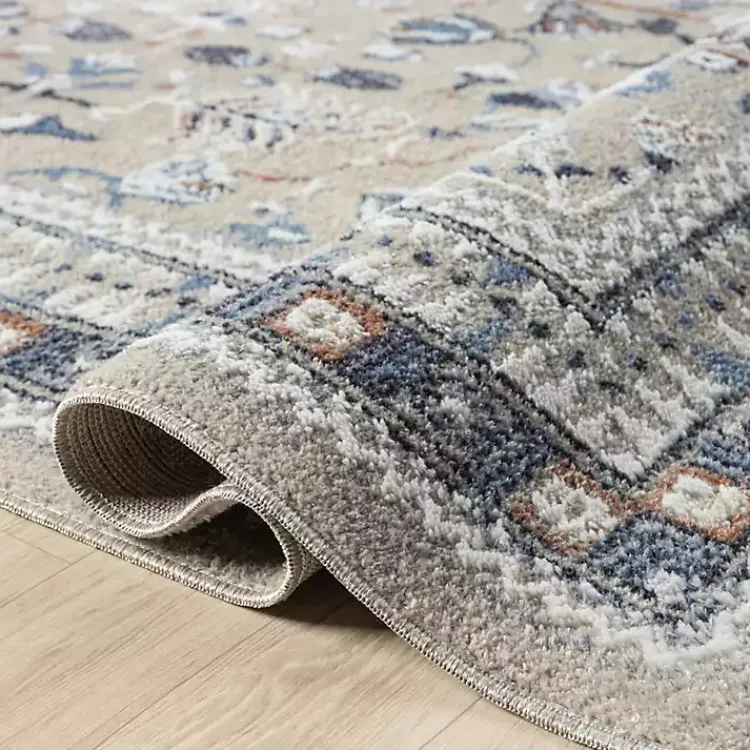 Kirklands Home Area Rugs|Vista Blue Beige Area Rug, 5x7