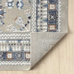 Kirklands Home Area Rugs|Vista Blue Beige Area Rug, 5x7