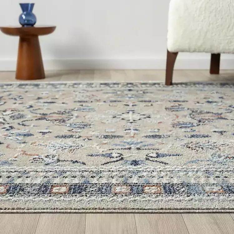 Kirklands Home Area Rugs|Vista Blue Beige Area Rug, 7x9