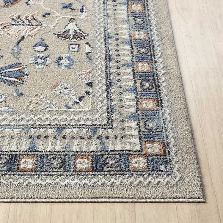 Kirklands Home Area Rugs|Vista Blue Beige Area Rug, 7x9