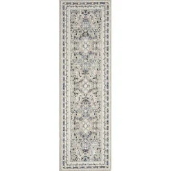 Kirklands Home Area Rugs|Vista Blue Beige Runner, 2x7