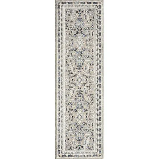 Kirklands Home Area Rugs|Vista Blue Beige Runner, 2x7