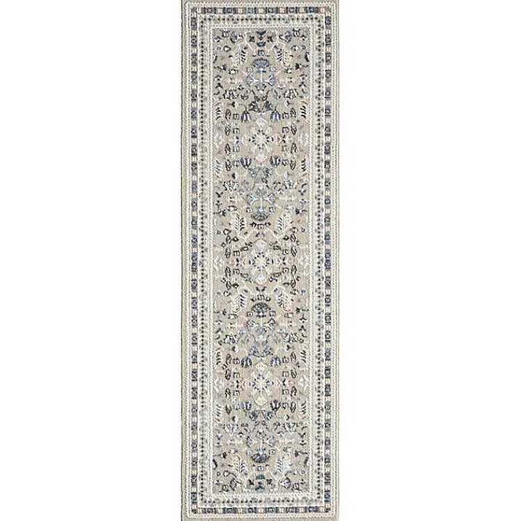 Kirklands Home Area Rugs|Vista Blue Beige Runner, 2x7