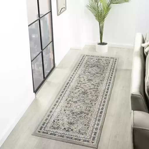 Kirklands Home Area Rugs|Vista Blue Beige Runner, 2x7