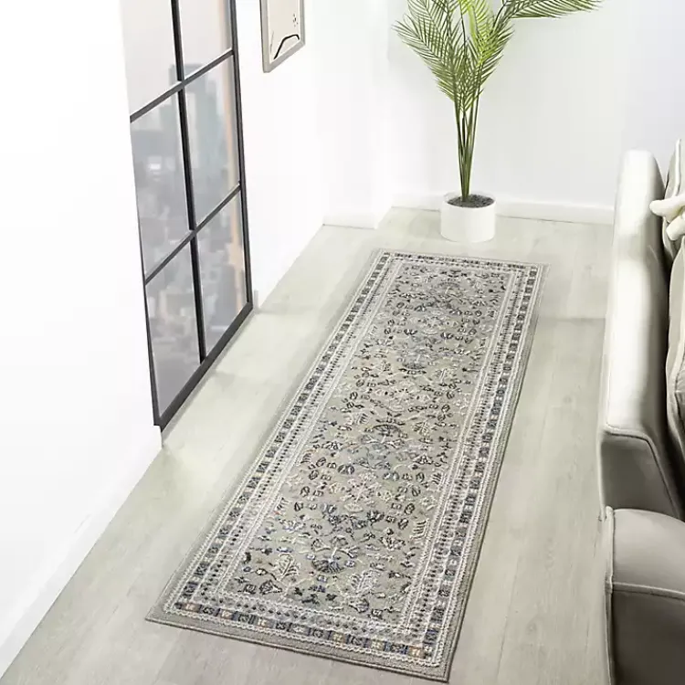 Kirklands Home Area Rugs|Vista Blue Beige Runner, 2x7