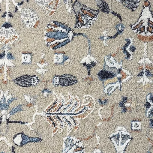 Kirklands Home Area Rugs|Vista Blue Beige Runner, 2x7