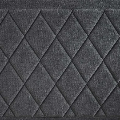 Kirklands Home Beds & Headboards|Viv Charcoal Diamond Tufted Queen Bed Frame Gray