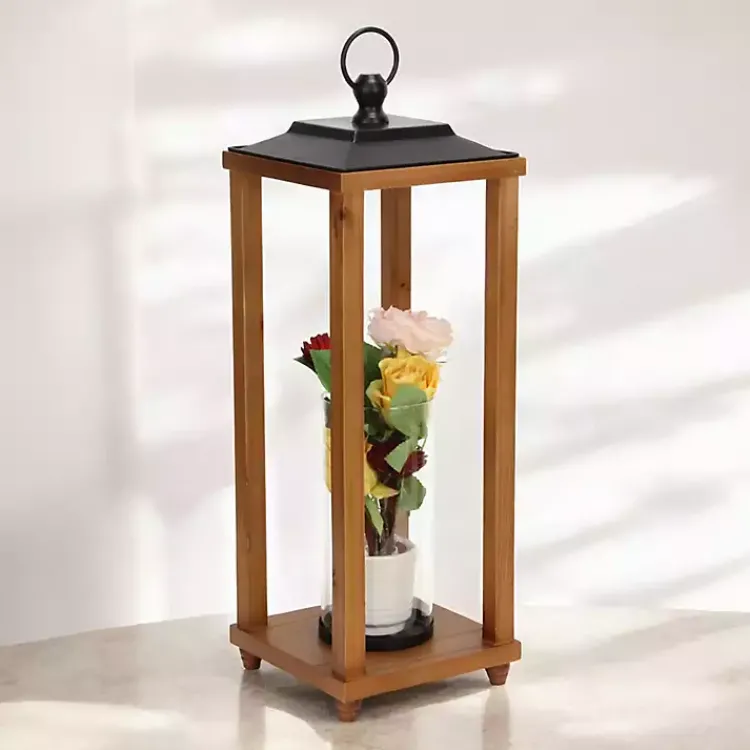 Best Vivora Wooden Open Lantern, 24 in. Lanterns