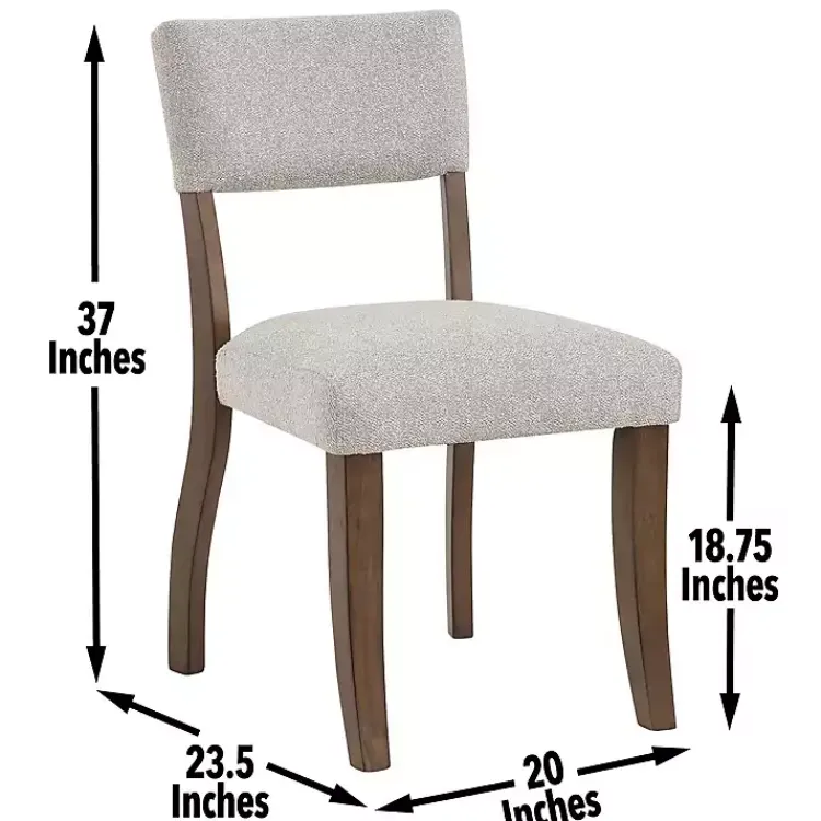Kirklands Home Dining Chairs|Wade Upholstered Dining Chairs, Set of 2 Gray