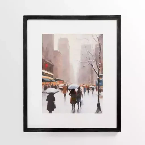 Kirklands Home Framed Art|Walk in the City Framed Art Print