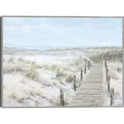 Kirklands Home Canvas Art|Walk To The Coast Framed Canvas Art Print Multi
