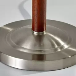 Kirklands Home Table Lamps|Walnut Alabaster Frosted Glass Table Lamp White