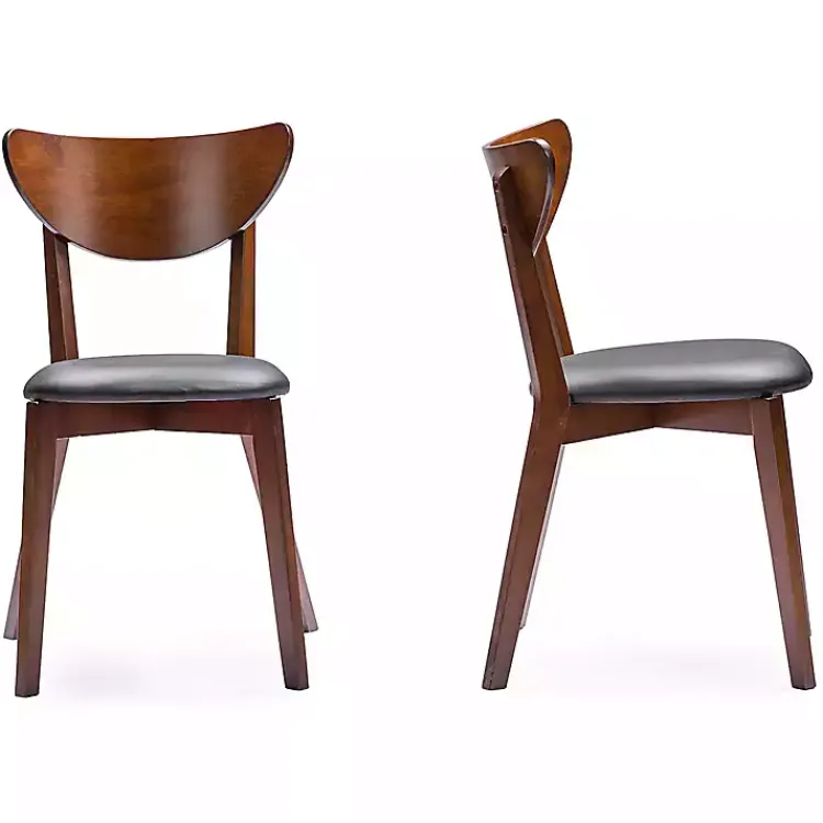 Kirklands Home Dining Sets|Walnut and Black Mid-Century 5-pc. Dining Set