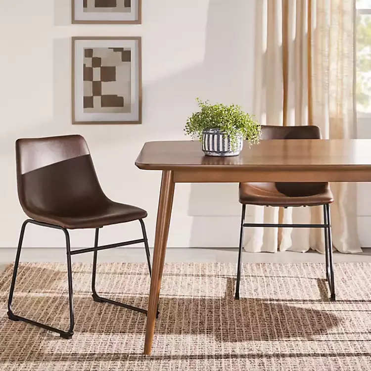 Kirklands Home Dining Tables|Walnut Ash Wood Mid-Century Modern Dining Table Brown