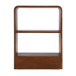 Kirklands Home Shelves|Walnut Kato Single Drawer Wall Shelf Brown