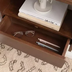 Kirklands Home Shelves|Walnut Kato Single Drawer Wall Shelf Brown