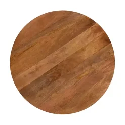 Kirklands Home Coffee Tables|Walnut Mango Wood Round Kershaw Coffee Table Brown