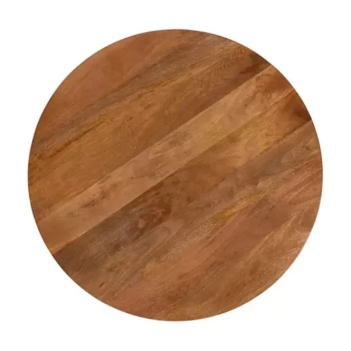 Kirklands Home Coffee Tables|Walnut Mango Wood Round Kershaw Coffee Table Brown