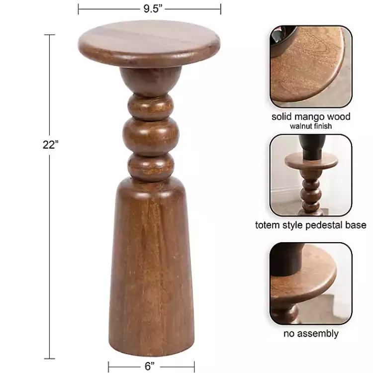 Kirklands Home Accent & End Tables|Walnut Tirollo Accent Table Brown