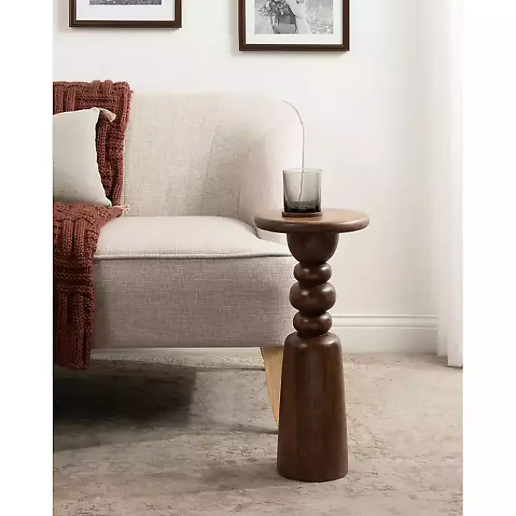 Kirklands Home Accent & End Tables|Walnut Tirollo Accent Table Brown