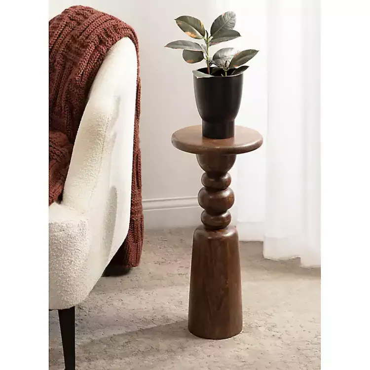 Kirklands Home Accent & End Tables|Walnut Tirollo Accent Table Brown