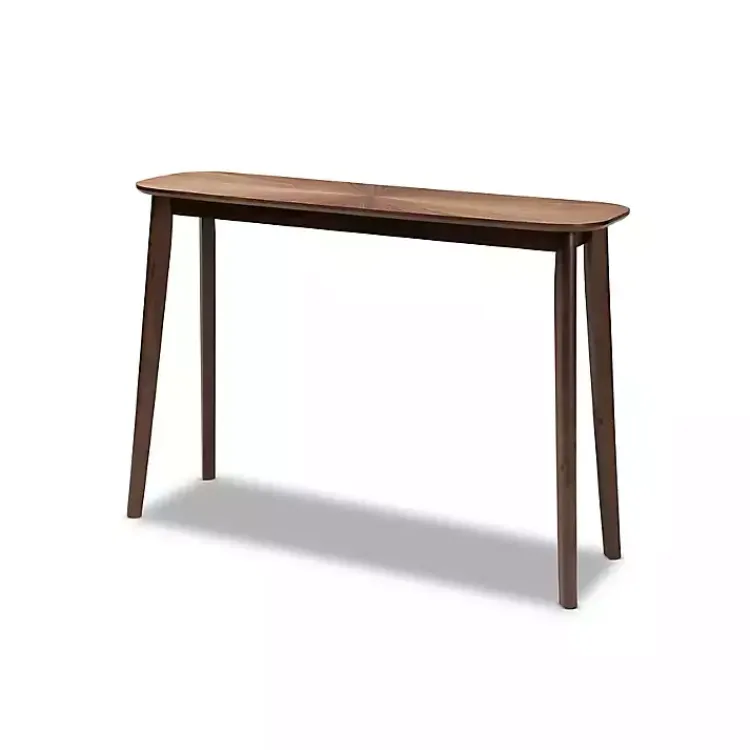 Kirklands Home Console Tables|Walnut Wood Frame Splayed Legs Console Brown