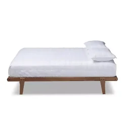 Kirklands Home Beds & Headboards|Walnut Wood Full Platform Bed Brown