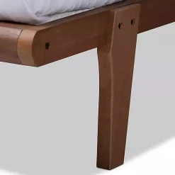 Kirklands Home Beds & Headboards|Walnut Wood Full Platform Bed Brown