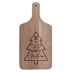 Clearance Walnut Dreaming of a White Christmas Cutting Board Christmas Dining & Entertaining