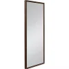 Kirklands Home Decorative Mirrors|Walnut Evans Wood Panel Wall Mirror