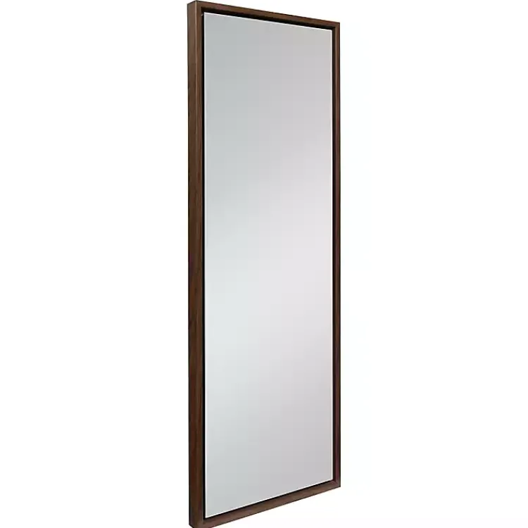 Kirklands Home Decorative Mirrors|Walnut Evans Wood Panel Wall Mirror