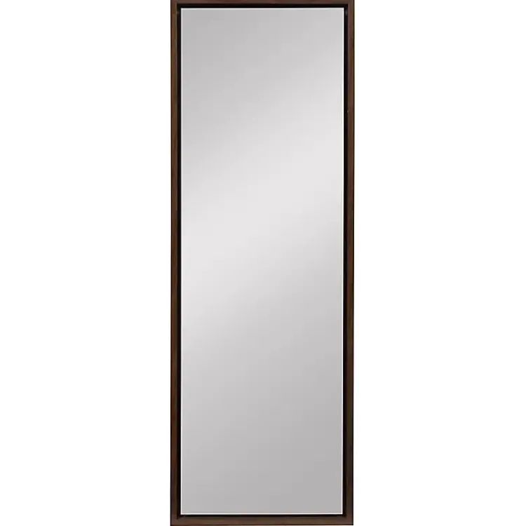Kirklands Home Decorative Mirrors|Walnut Evans Wood Panel Wall Mirror