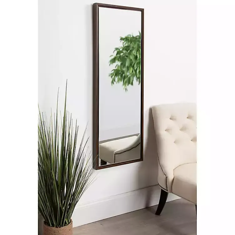 Kirklands Home Decorative Mirrors|Walnut Evans Wood Panel Wall Mirror