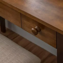 Kirklands Home Dressers & Chests|Walnut Lorna Tilting Mirror 2-pc. Vanity Set Brown