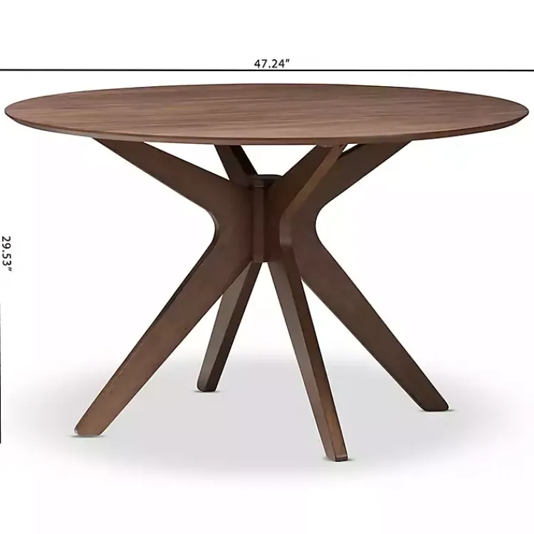 Kirklands Home Dining Tables|Walnut Round Monte Dining Table Brown