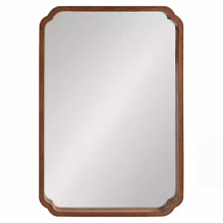 Kirklands Home Decorative Mirrors|Walnut Scallop Rectangle Wall Mirror