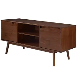 Kirklands Home Tv Stands & Media Consoles|Walnut Solid Wood TV Console Brown