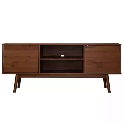 Kirklands Home Tv Stands & Media Consoles|Walnut Solid Wood TV Console Brown