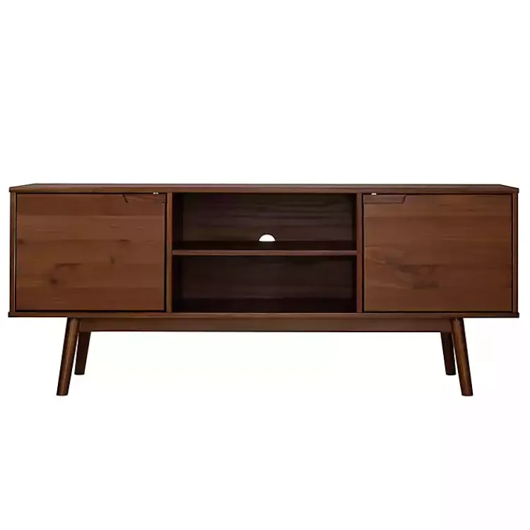 Kirklands Home Tv Stands & Media Consoles|Walnut Solid Wood TV Console Brown