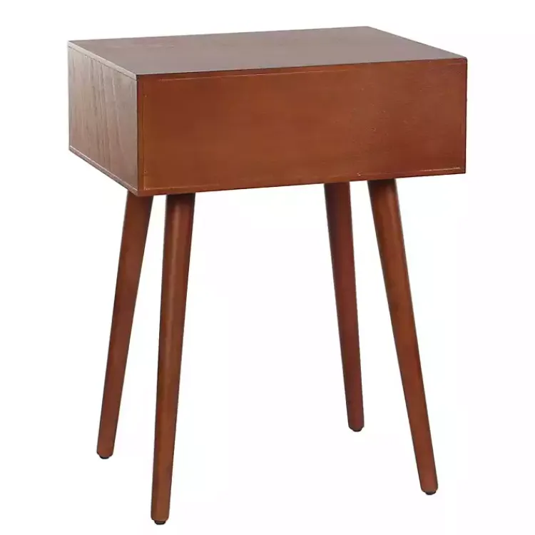Kirklands Home Accent & End Tables|Walnut Wood 1-Drawer Arthur Accent Table Brown
