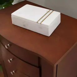 Kirklands Home Dressers & Chests|Walnut Wood 6-Drawer Maddie Jewelry Armoire Brown