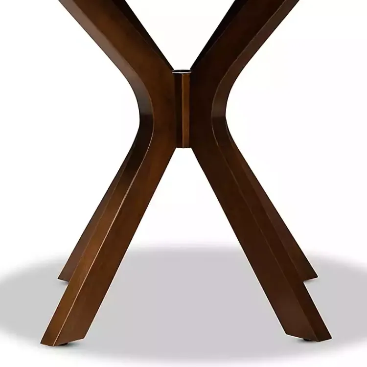 Kirklands Home Dining Tables|Walnut Wood Round Kenji Small Dining Table Brown