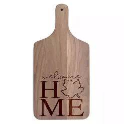 Kirklands Home Serving & Entertaining|Walnut Wood Welcome Home Leaf Cutting Board Brown