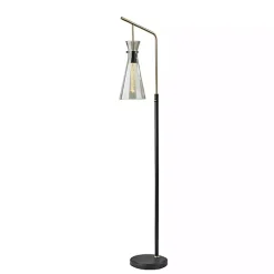 Kirklands Home Floor Lamps|Walter Smoked Glass Floor Lamp Gray