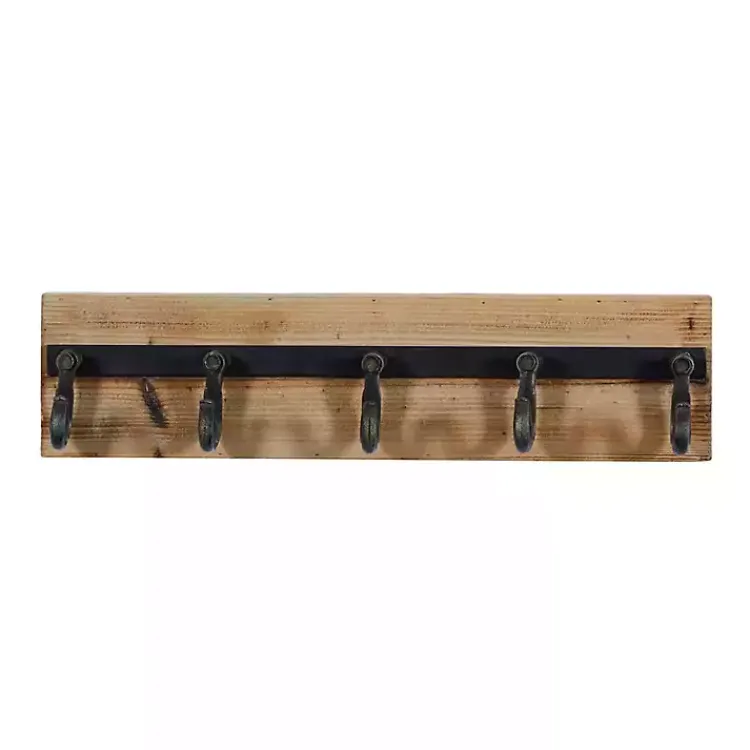 Kirklands Home Hooks|Warm Brown Industrial Iron Wall Hooks