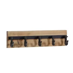Kirklands Home Hooks|Warm Brown Industrial Iron Wall Hooks
