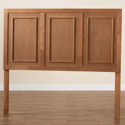 Kirklands Home Beds & Headboards|Warm 3-Panel Wood Full Headboard Brown