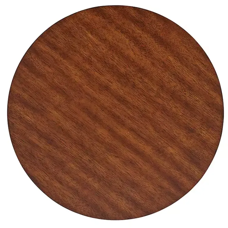 Kirklands Home Accent & End Tables|Warm Chestnut Wood Round Accent Table Brown